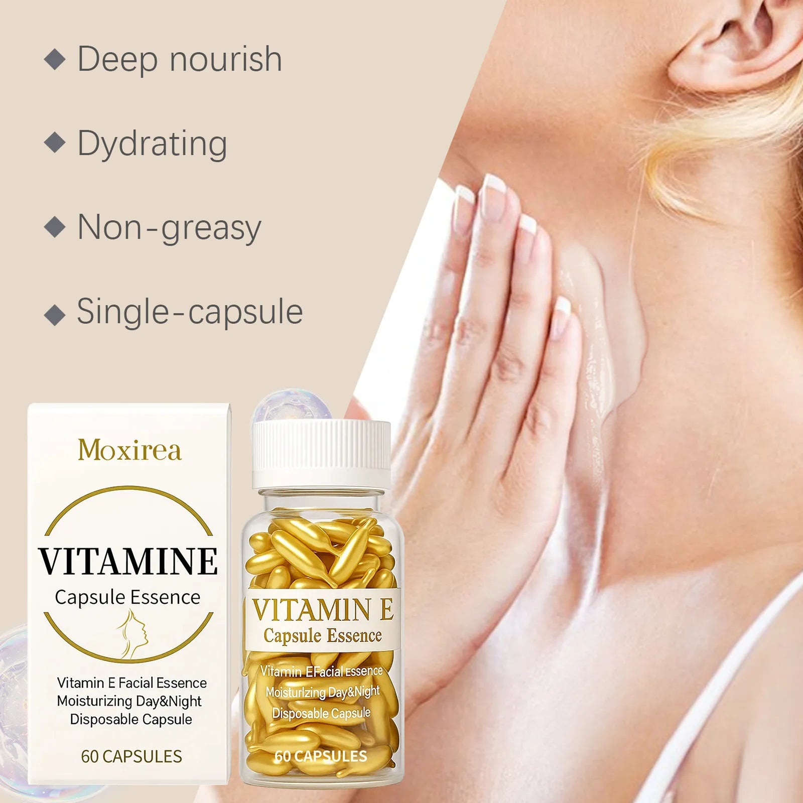 Oriva Luminous Glow: Pure Vitamin E Antioxidant Capsules