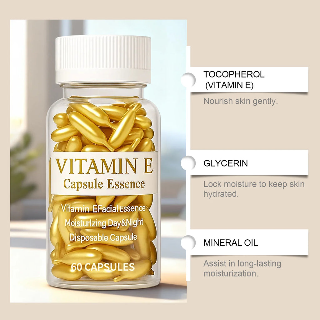 Oriva Luminous Glow: Pure Vitamin E Antioxidant Capsules